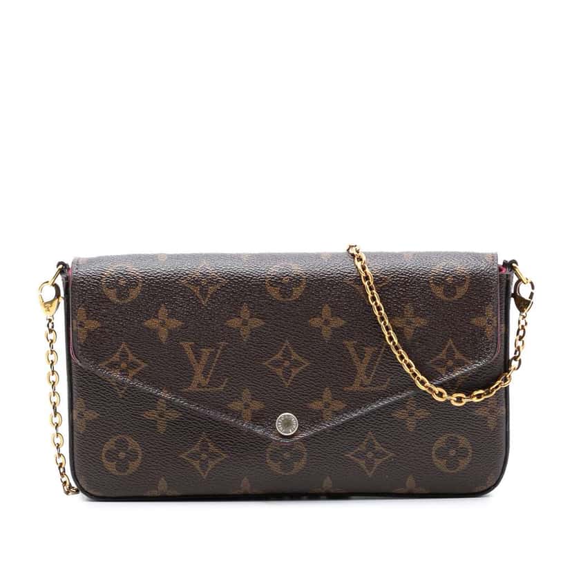Louis Vuitton Monogram Pochette Felicie Brown Very good condition - Front View