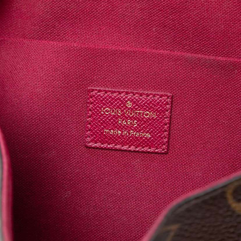 Louis Vuitton Monogram Pochette Felicie Brown Very good condition - Box View