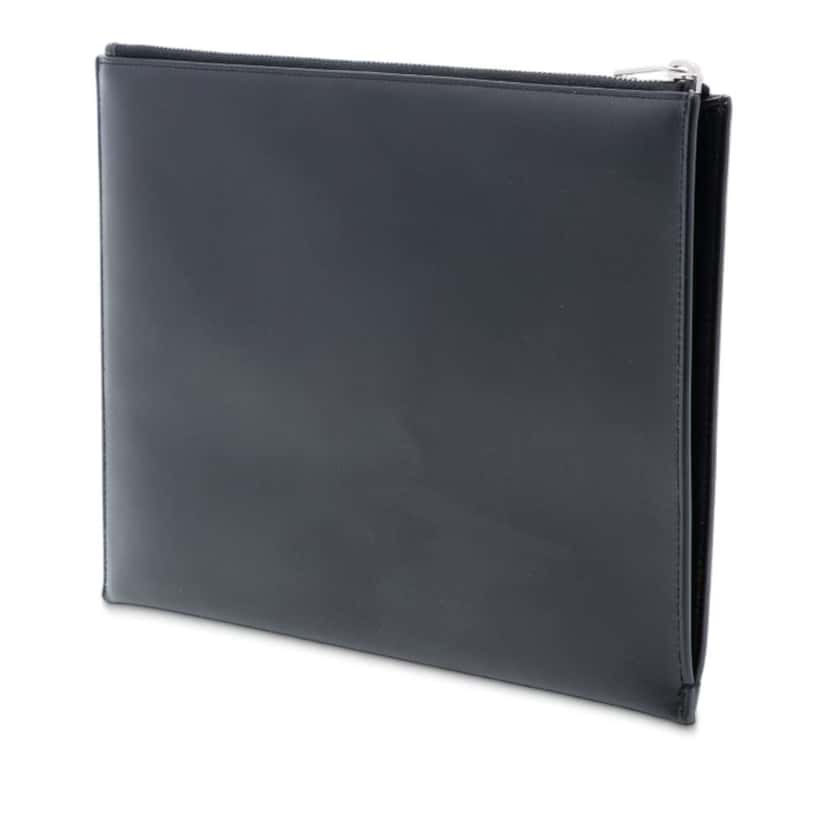 Saint Laurent Leather Monogram Ipad Case Black Leather Good condition - Back View