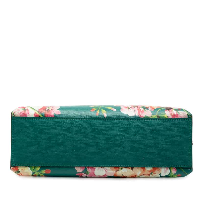 Gucci Small Calfskin Bamboo Daily Blooms Satchel Green Leather Fair condition - Inside View