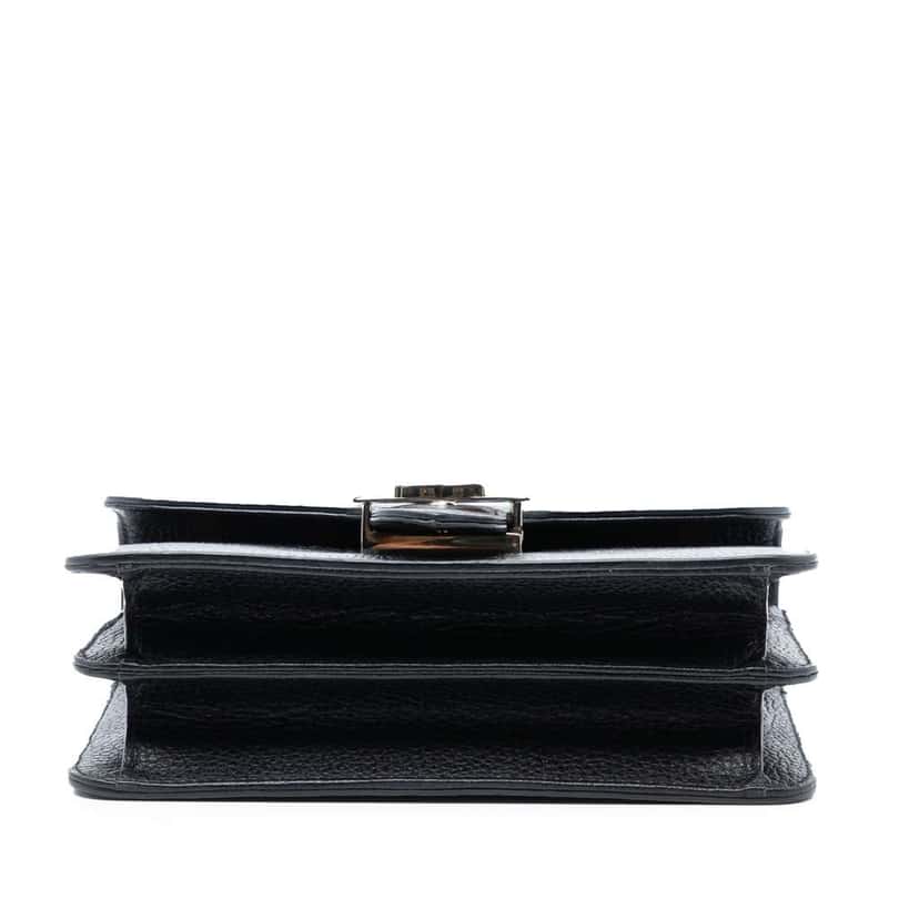 Gucci Small Dollar Calfskin Interlocking G Crossbody Black Leather Good condition - Inside View