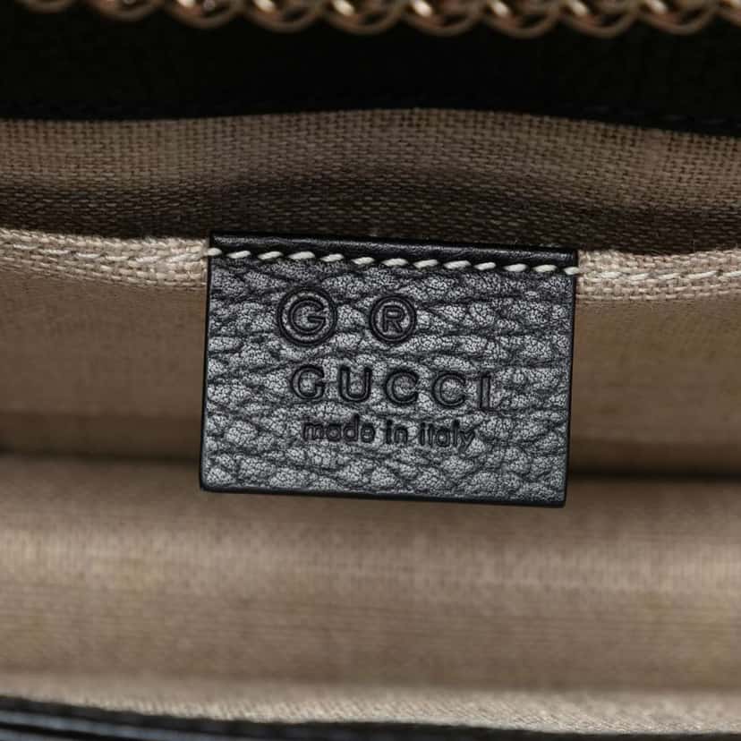 Gucci Small Dollar Calfskin Interlocking G Crossbody Black Leather Good condition - Box View