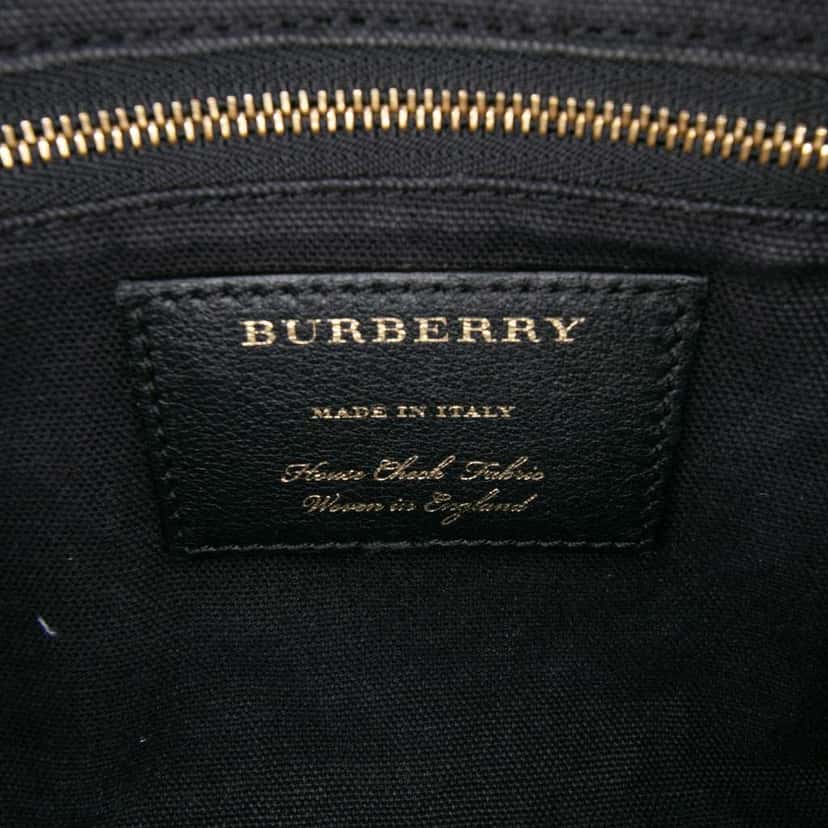 Burberry Small House Check Canvas Alchester Bowling Bag Beige Good condition - Box View
