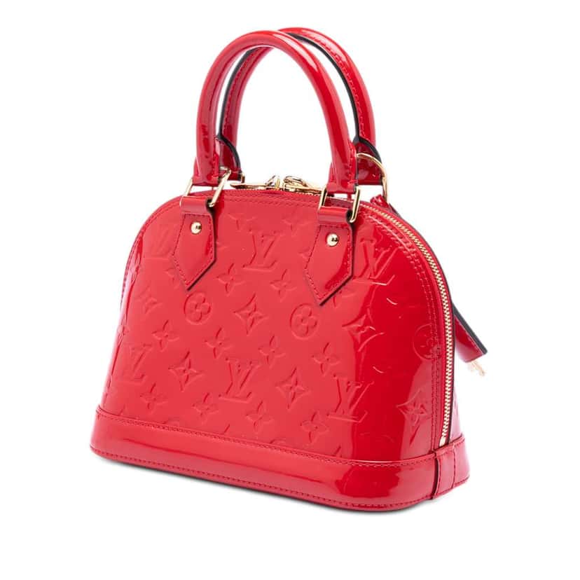 Louis Vuitton Monogram Vernis Alma BB Red Leather Very good condition - Back View