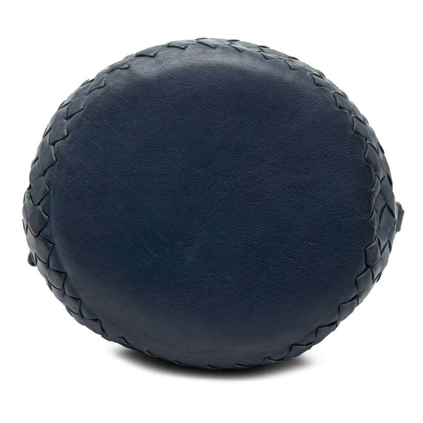 Bottega Veneta Nappa Intrecciato Bucket Blue Leather Good condition - Inside View