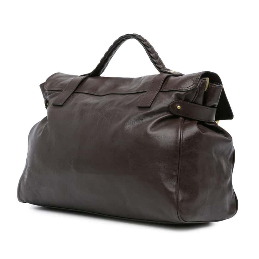 Mulberry Calfskin Alexa Satchel Brown Leather Good condition - Back View