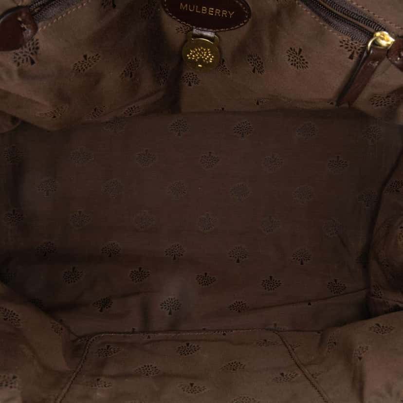 Mulberry Calfskin Alexa Satchel Brown Leather Good condition - Model View