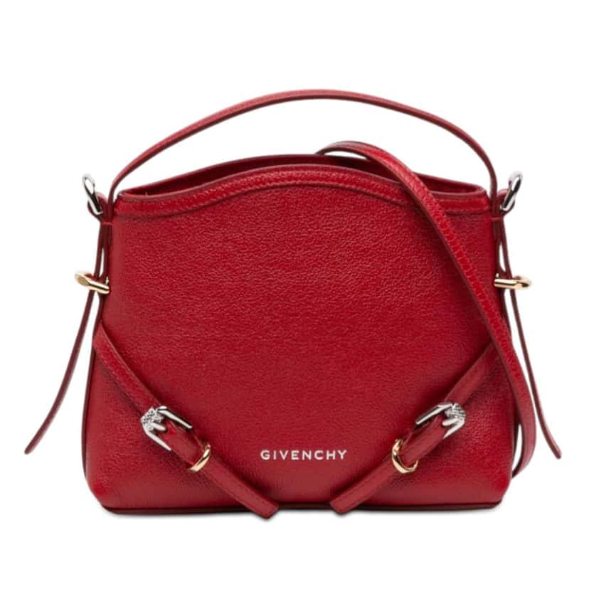 Givenchy Nano Leather Voyou Satchel Red Leather Very good condition - Front View
