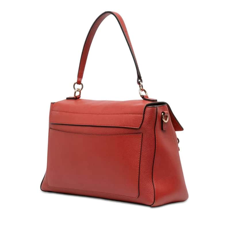 Chloé Medium Leather Faye Day Satchel Red Leather Good condition - Back View