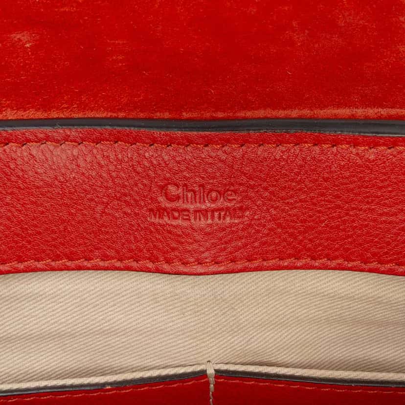 Chloé Medium Leather Faye Day Satchel Red Leather Good condition - Box View