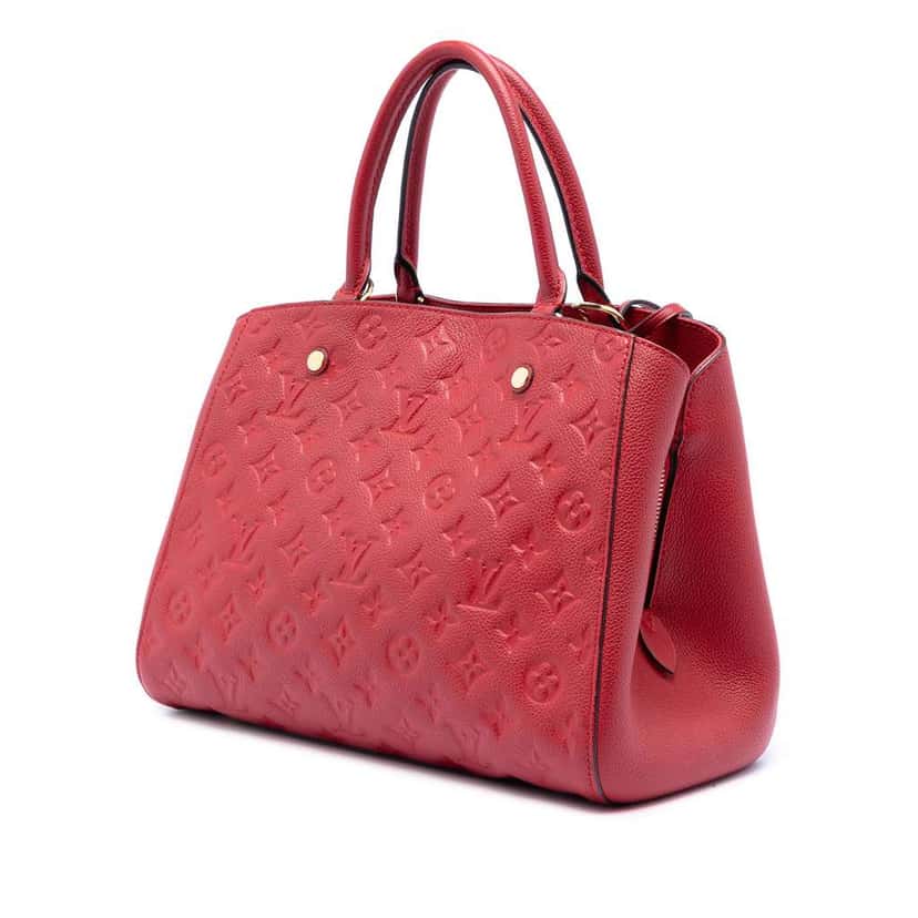 Louis Vuitton Monogram Empreinte Montaigne MM Red Leather Good condition - Back View