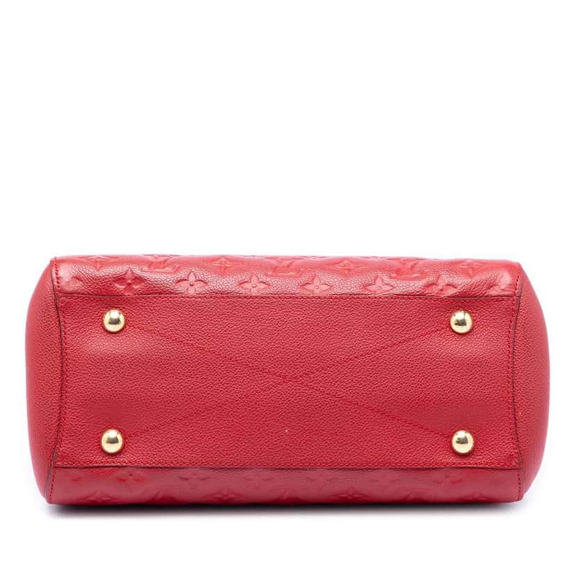 Louis Vuitton Monogram Empreinte Montaigne MM Red Leather Good condition - Inside View