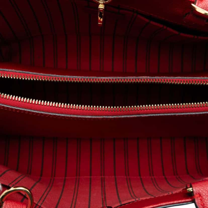 Louis Vuitton Monogram Empreinte Montaigne MM Red Leather Good condition - Model View