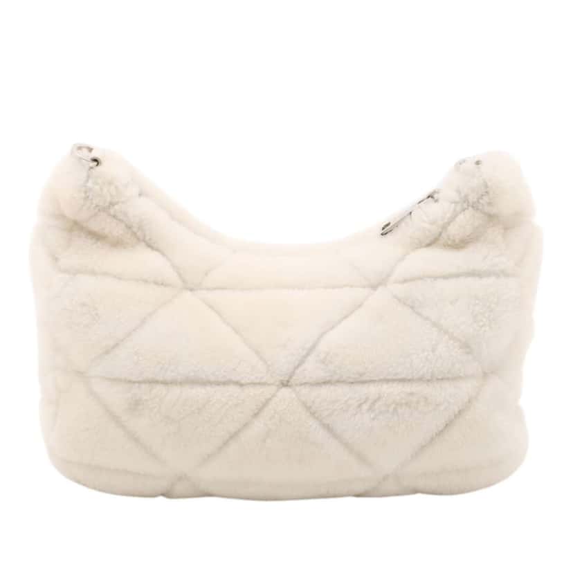 Prada Quilted Shearling Re Edition 2005 Crossbody White Good condition - Back View