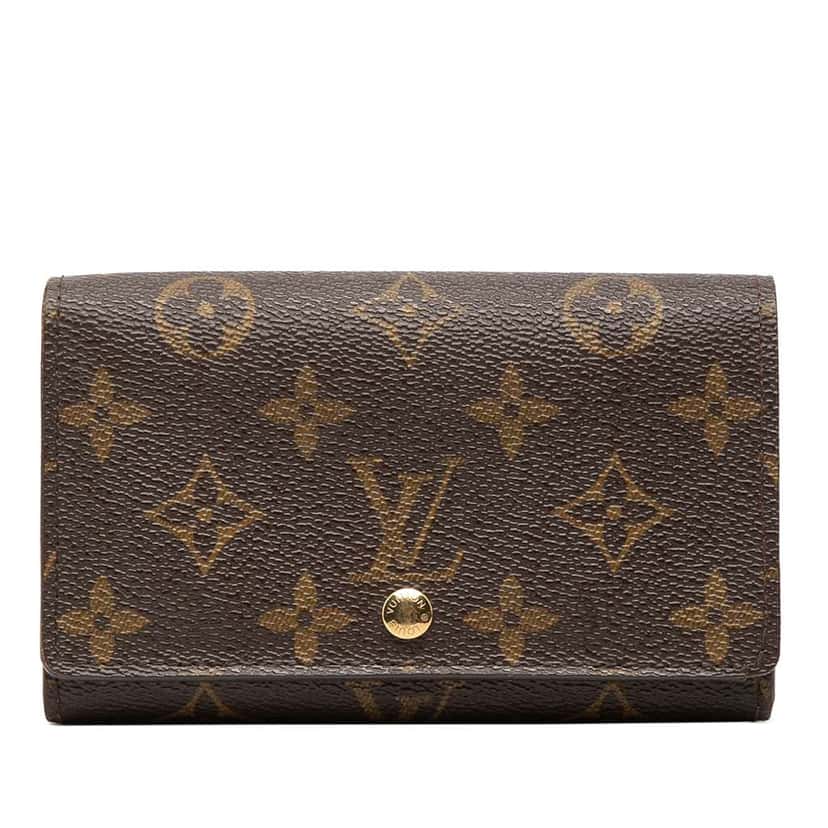 Louis Vuitton Monogram Porte Monnaie Tresor Wallet Brown Good condition - Front View