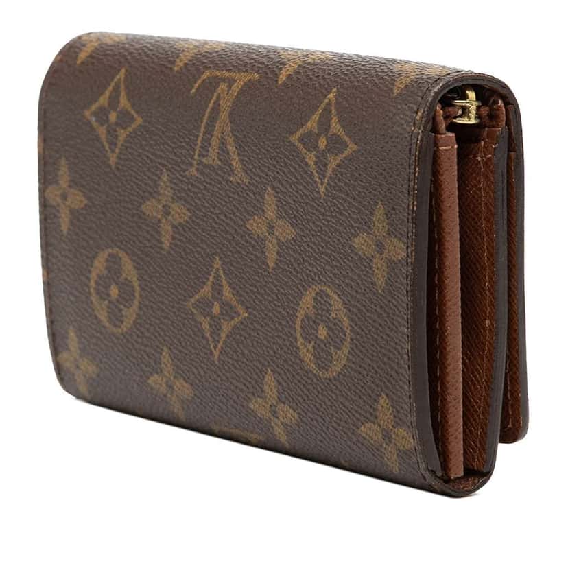 Louis Vuitton Monogram Porte Monnaie Tresor Wallet Brown Good condition - Back View
