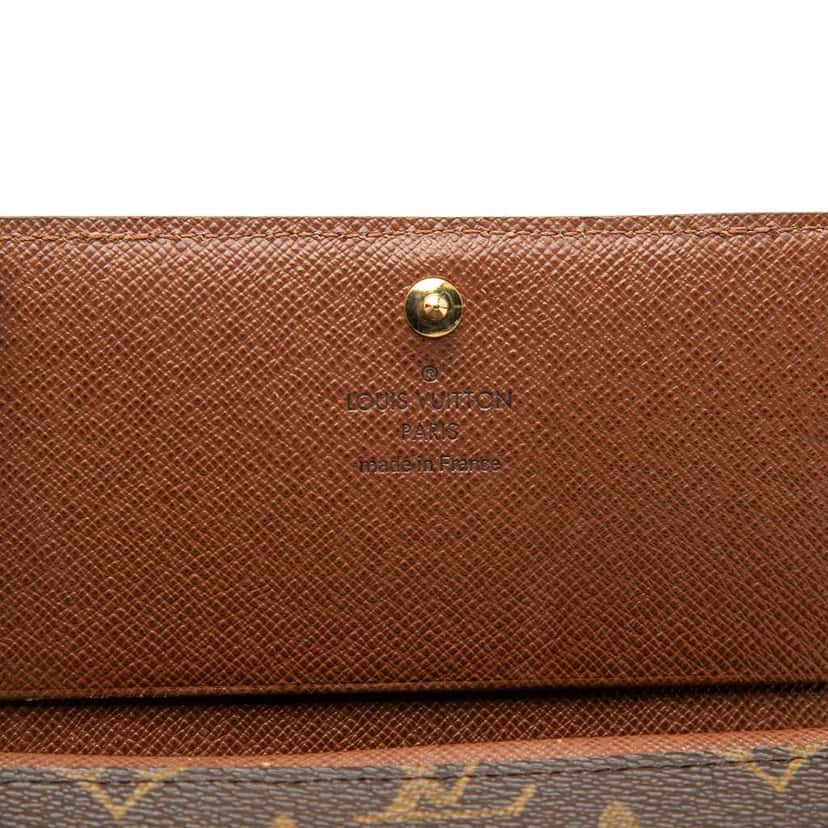 Louis Vuitton Monogram Porte Monnaie Tresor Wallet Brown Good condition - Box View