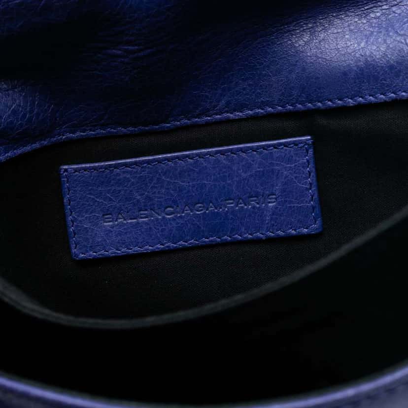 Balenciaga Lambskin Motocross Giant 21 Envelope Clutch Purple Leather Good condition - Box View