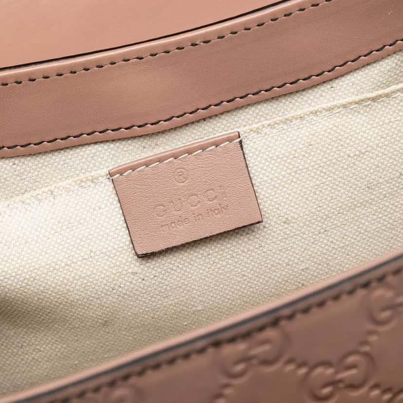 Gucci Medium Guccissima Emily Shoulder Bag Brown Leather Good condition - Box View