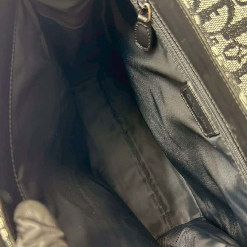 Dior Diorissimo Trotter Canvas Saddle Tote Black Canvas Good condition - Box View