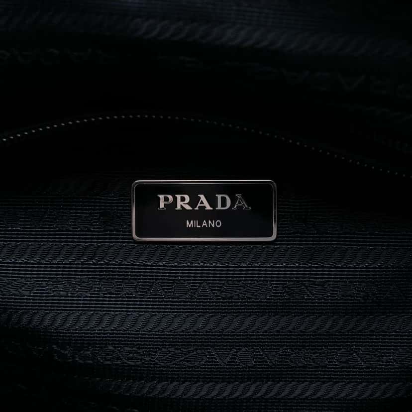 Prada Tessuto Stampato Satchel Blue Very good condition - Box View