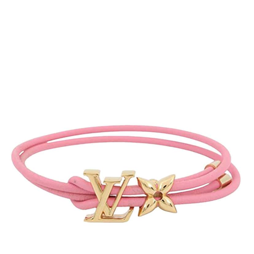 Louis Vuitton Leather LV Bloom Bracelet Pink Leather Good condition - Front View