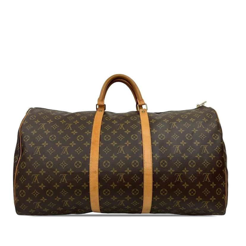 Louis Vuitton Monogram Keepall Bandouliere 60 Brown Very good condition - Back View