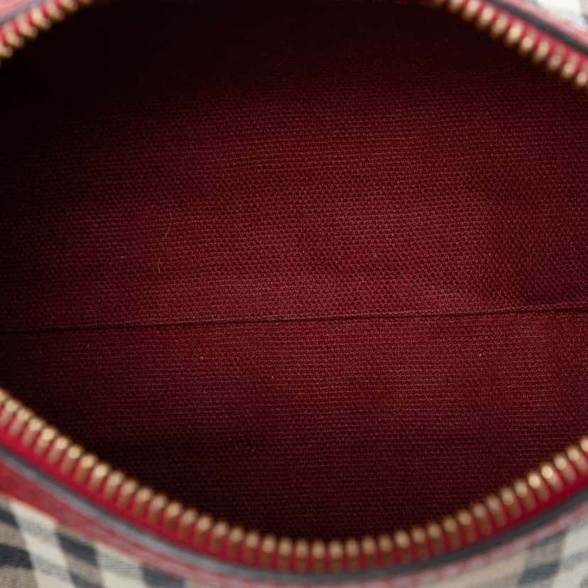 Burberry Mini Haymarket Check Coated Canvas Blaze Crossbody Beige Very good condition - Model View