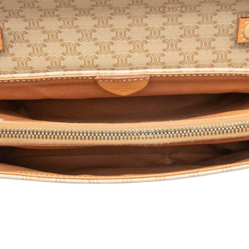 Celine Macadam Coated Canvas Crossbody Beige Very good condition - Model View