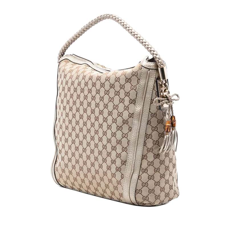 Gucci Large GG Canvas Bella Shoulder Bag Beige Very good condition - Back View