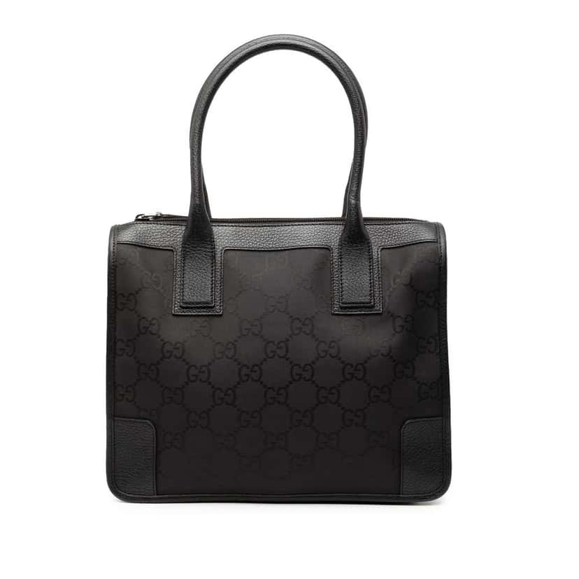 Gucci GG Nylon Tote Black Very good condition - Front View