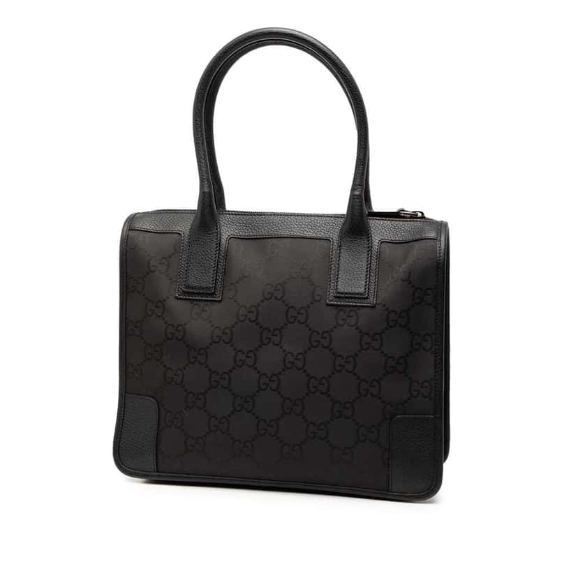 Gucci GG Nylon Tote Black Very good condition - Back View