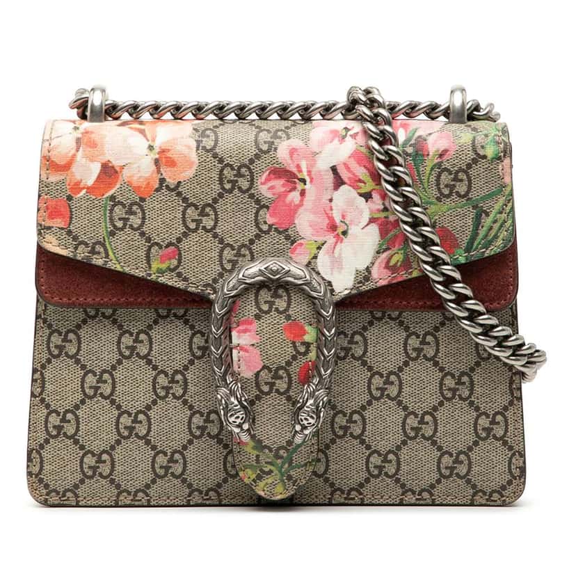 Gucci Small GG Supreme Blooms Dionysus Crossbody Beige Very good condition - Front View