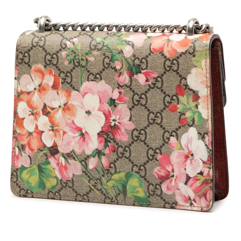 Gucci Small GG Supreme Blooms Dionysus Crossbody Beige Very good condition - Back View