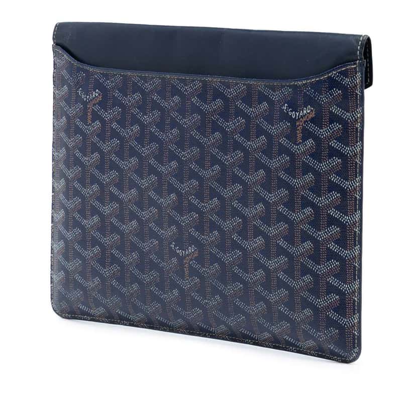 Goyard Goyardine Camondo II Blue Canvas Very good condition - Back View