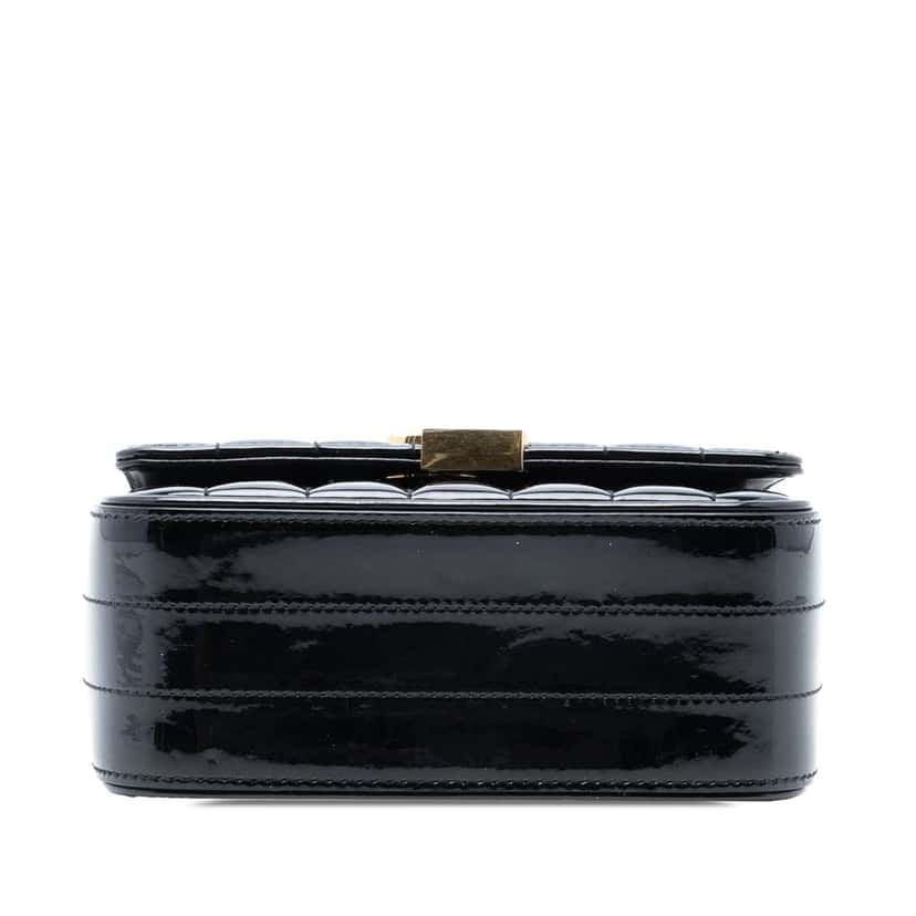 Saint Laurent Small Patent Monogram Vicky Chain Bag Black Leather Very good condition - Inside View