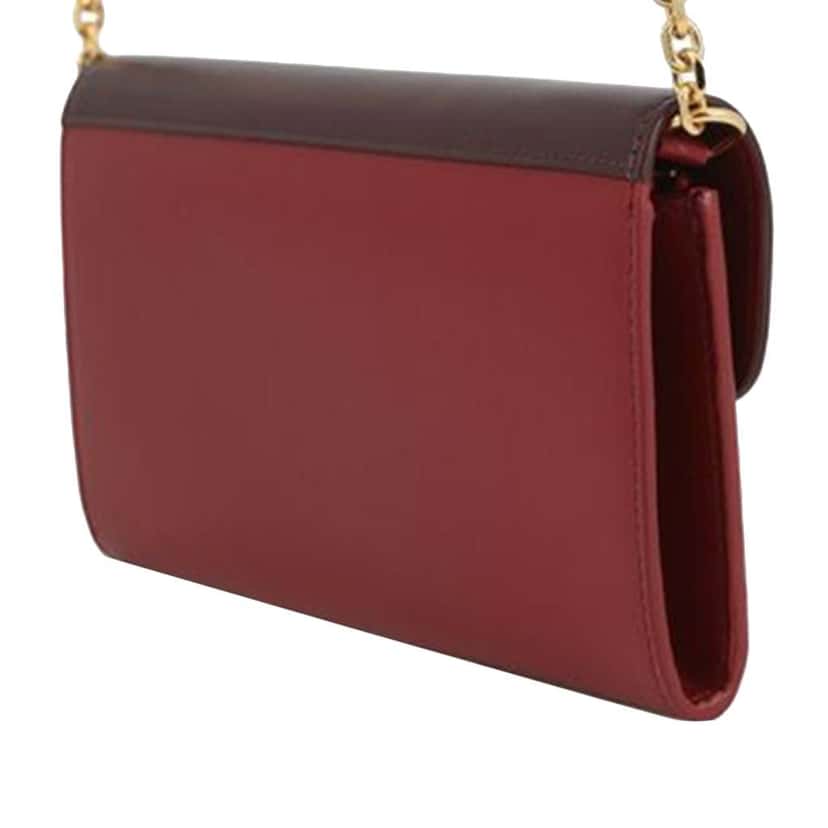 Celine Bicolor Leather C Bag Wallet On Chain Red Leather Very good condition - Back View