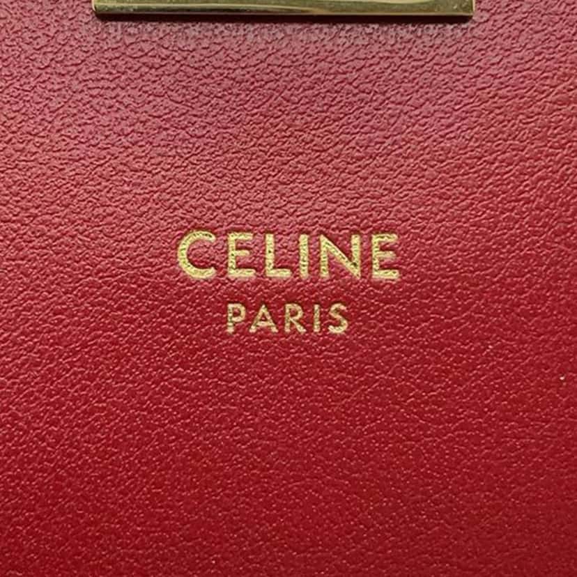 Celine Bicolor Leather C Bag Wallet On Chain Red Leather Very good condition - Box View