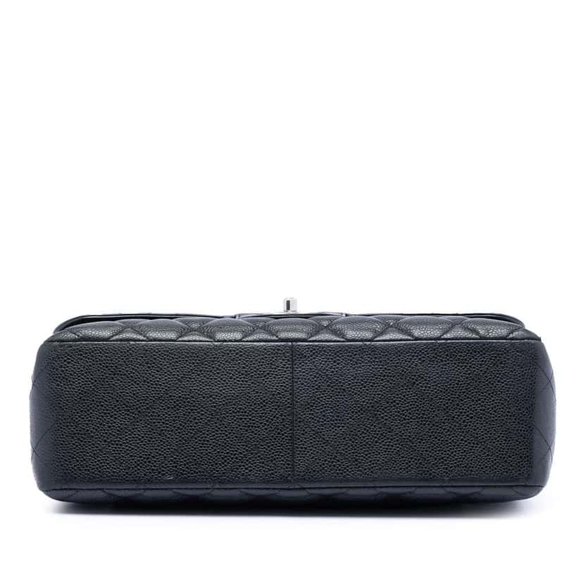 Chanel Jumbo Classic Caviar Double Flap Black Leather Very good condition - Inside View