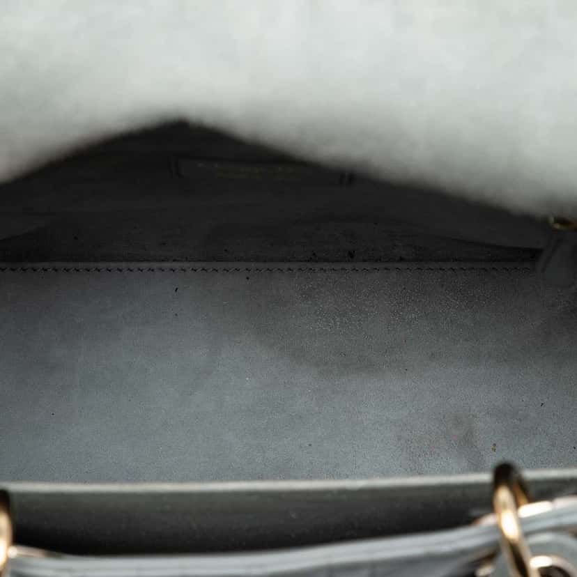 Dior Medium Lambskin Cannage Lady Dior Grey Leather Very good condition - Model View