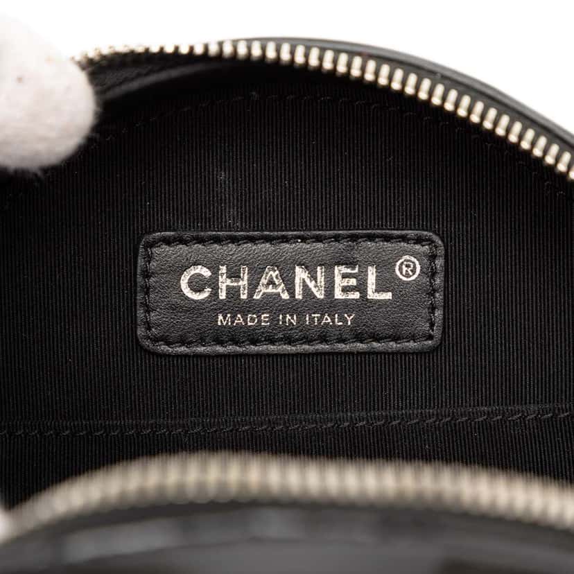 Chanel Patent Round As Earth Bag Black Leather Very good condition - Box View