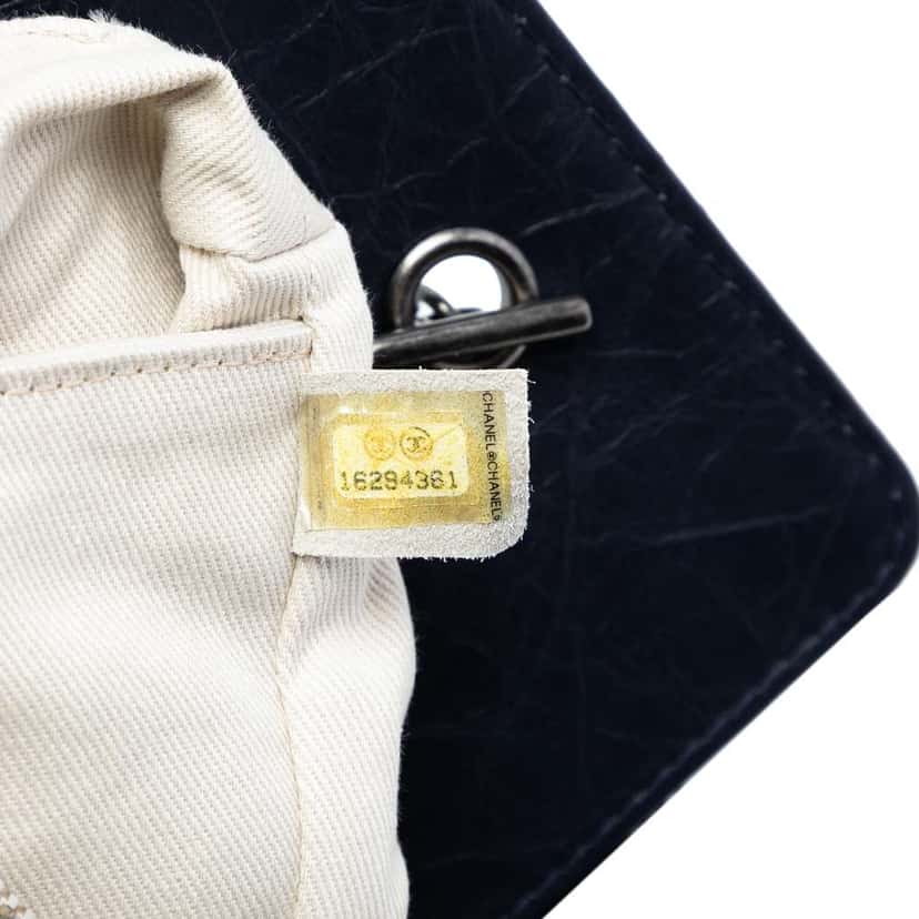 Chanel Quilted Aged Calfskin Reissue 2.55 Tote Blue Leather Good condition - Box View