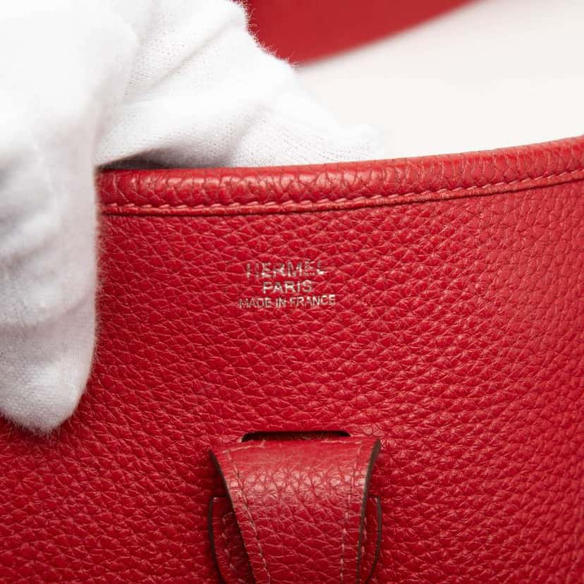 Hermès Clemence Evelyne III 29 Red Leather Very good condition - Box View
