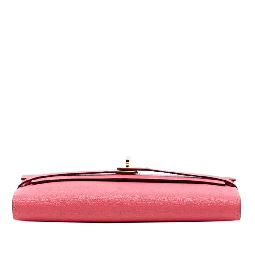 Hermès Chevre Mysore Kelly Longue Wallet Pink Leather Very good condition - Inside View