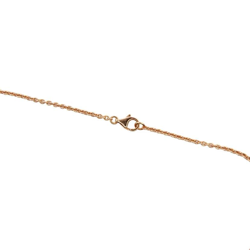 Cartier 18K Rose Gold Interlocking Love Necklace Pink Rose Gold Good condition - Model View