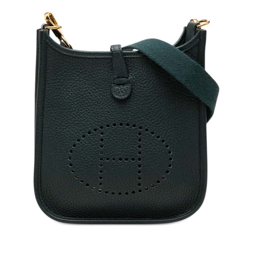 Hermès Clemence Evelyne 16 Amazone Green Leather Very good condition - Front View
