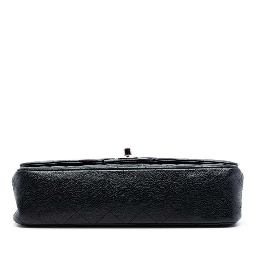 Chanel Medium Classic Caviar Double Flap Black Leather Very good condition - Inside View