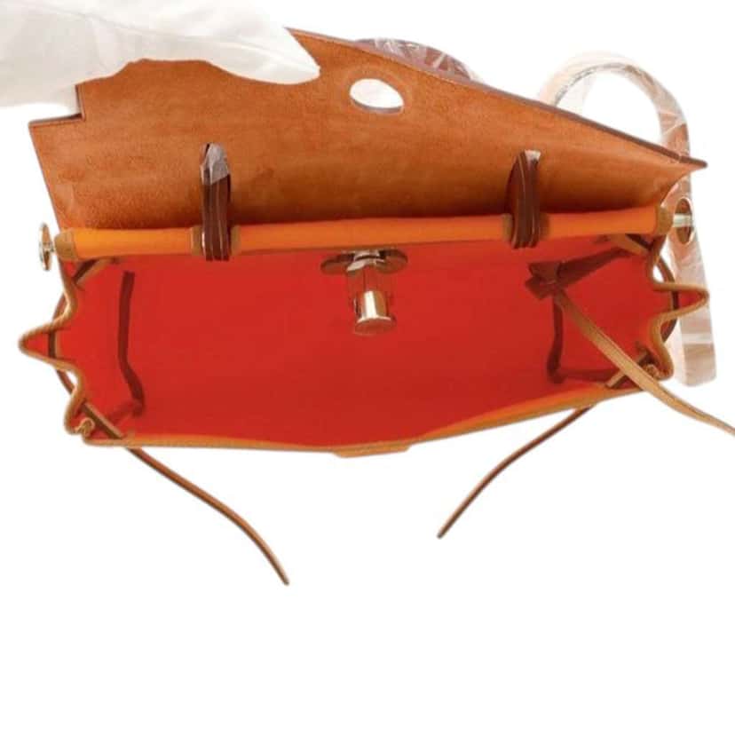 Hermès Toile Herbag Zip 31 Orange Canvas Very good condition - Model View