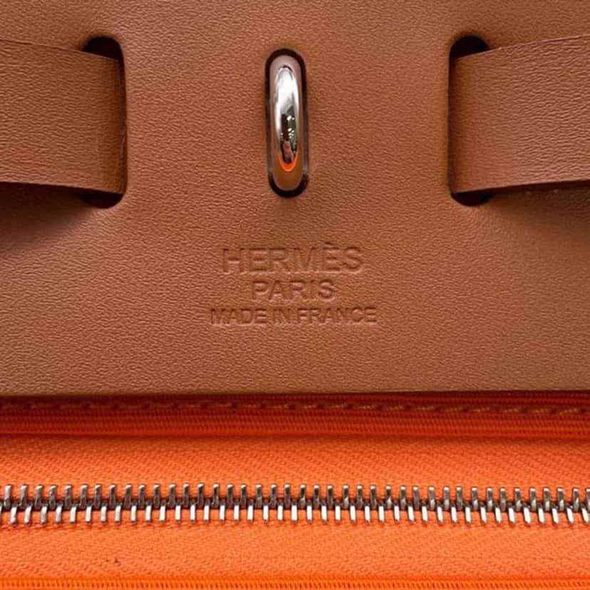 Hermès Toile Herbag Zip 31 Orange Canvas Very good condition - Box View