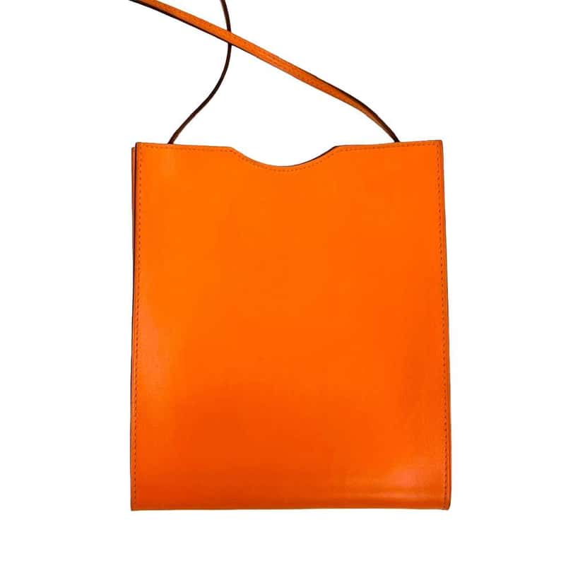 Hermès Box Calf Onimaitou Pochette Orange Leather Very good condition - Front View